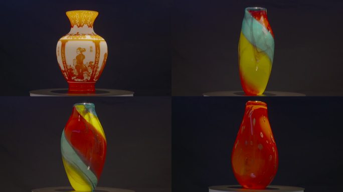 01 琉璃艺术品 旋转展示 花瓶 4K