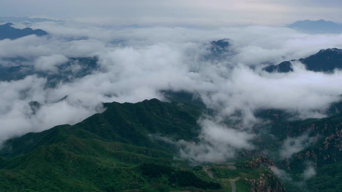 秦皇岛 祖山 航拍 云海 4k 原素材