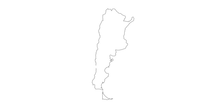 阿根廷地图图标的动画草图