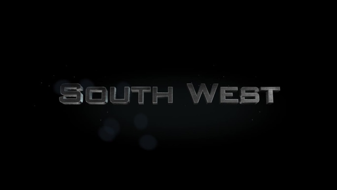 西南3D标题字与金属动画文本透明黑色