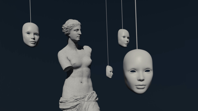 维纳斯面具断臂女神完美身材美学文艺雕塑