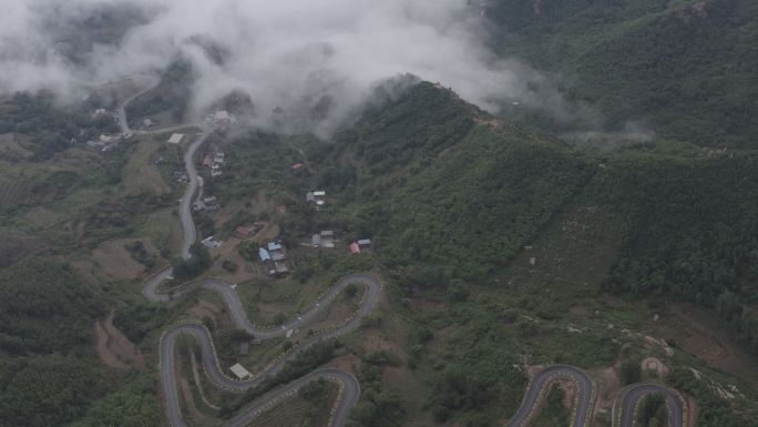 秦皇岛 祖山 航拍 云海 4k 原素材