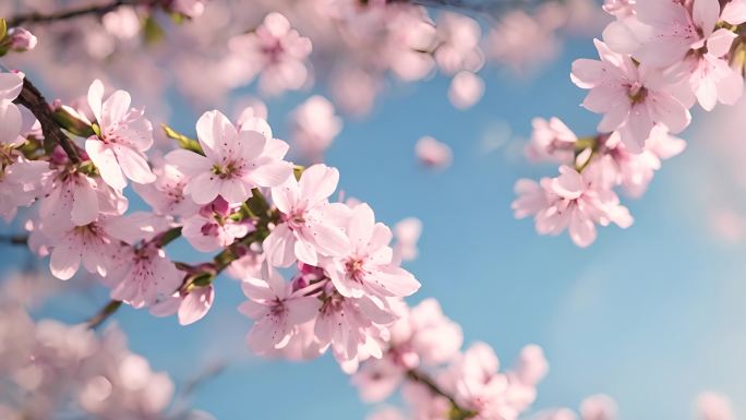 春暖花开桃花春天花朵开花