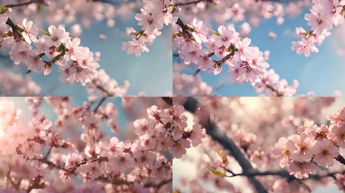 春暖花开桃花春天花朵开花