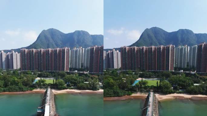 香港马鞍山的景色香港宣传片航拍竖版建筑群