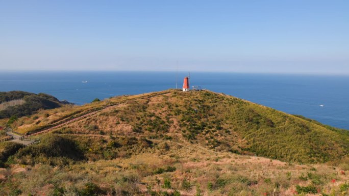 从福冈县大岛看美丽的大海和风景