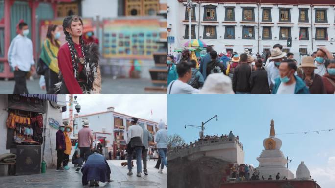 西藏拉萨街景人文