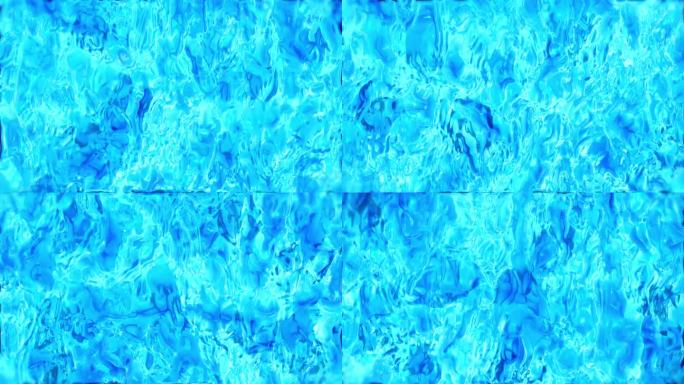蓝色梦幻抽象水波