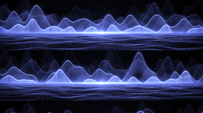 全息科技粒子波浪背景8k