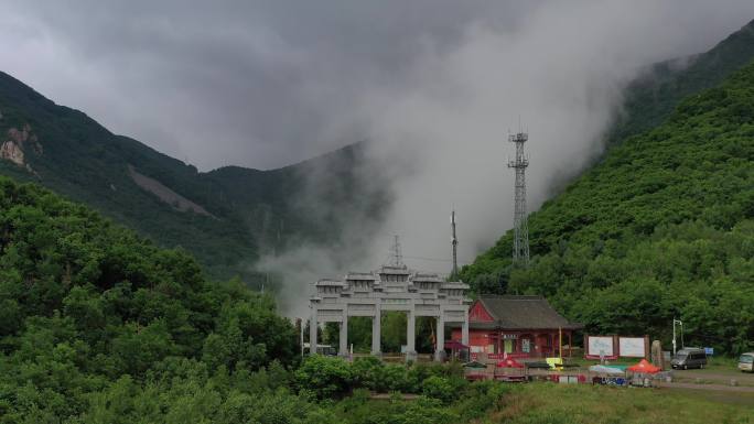 秦皇岛 祖山 航拍 云海 4k 原素材