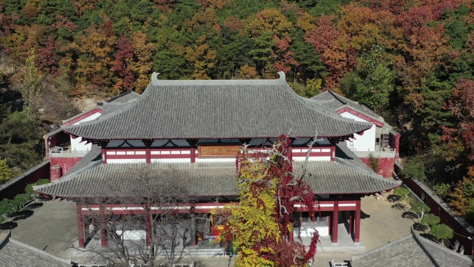 秦皇岛 圆明寺 航拍 4k 原素材