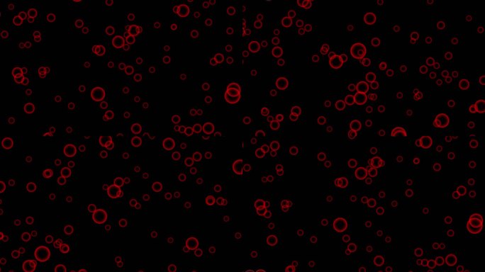 4K原创（透明通道）红色气泡上升
