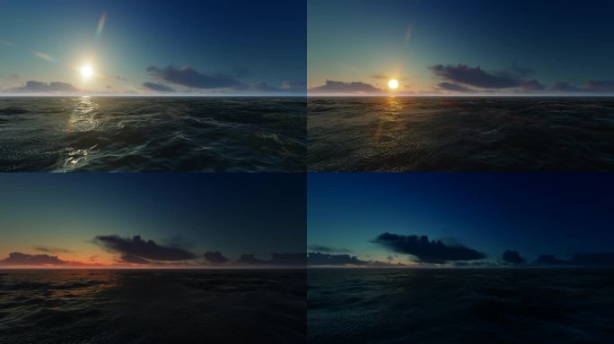 海上的落日