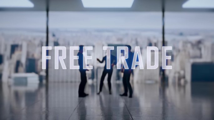 自由贸易辩论，三个人讨论自由贸易