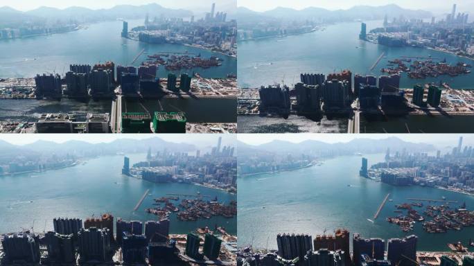 香港九龙启德发展区航拍图
