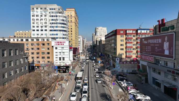 人流延时及街景 小吃街航拍