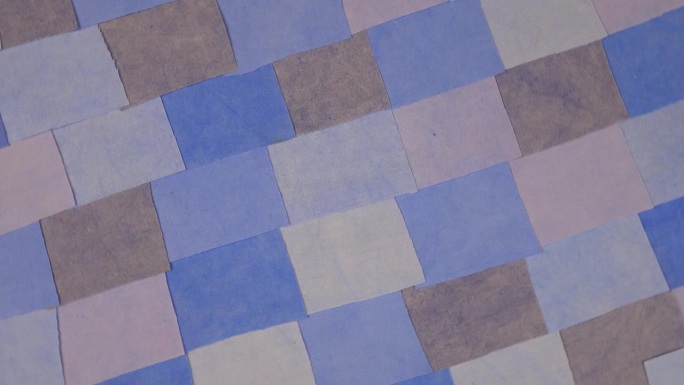 色彩丰富的复古纺织品背景与蓝色色调的织物元素