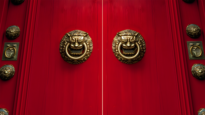 城门打开 红门打开 大红门打开 古城门