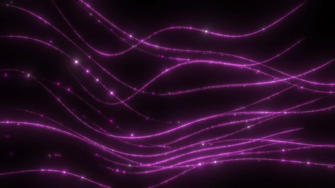紫色弯曲流动线条粒子