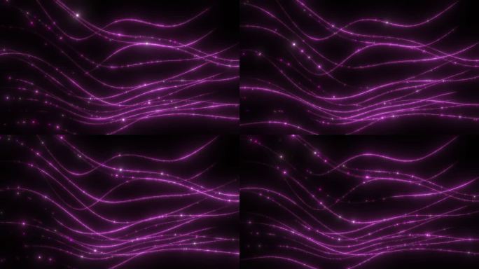紫色弯曲流动线条粒子