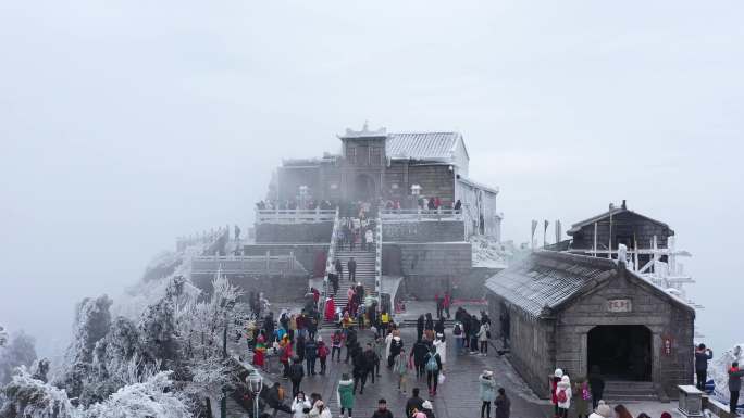 南岳衡山雾凇雪景