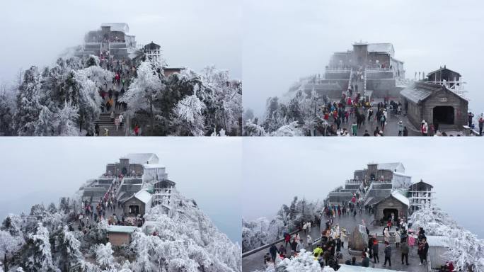 南岳衡山雾凇雪景