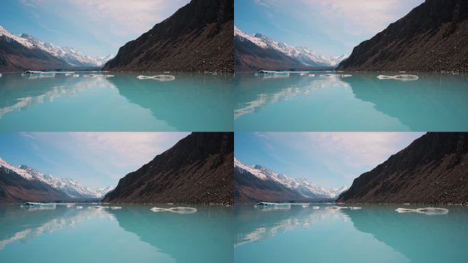 新西兰库克山国家公园冰河湖