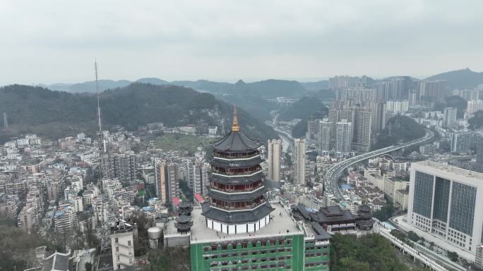 贵阳市东山寺航拍