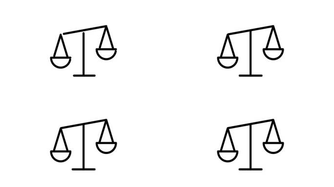 尺度的正义权重动画轮廓图标