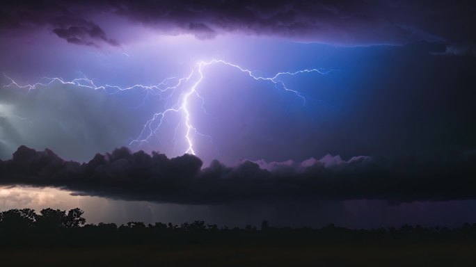 闪电恐怖乌云密布风起云涌电闪雷鸣风暴暴雨