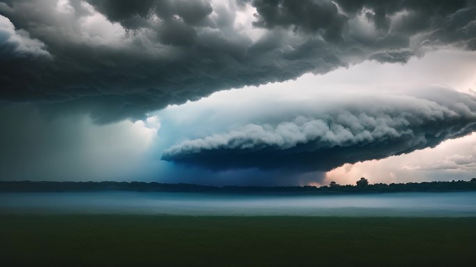 乌云阴天乌云密布大雨将至空境云翻滚