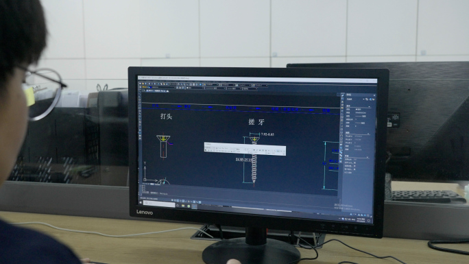 图纸设计，绘图，CAD作图，设计师，螺丝