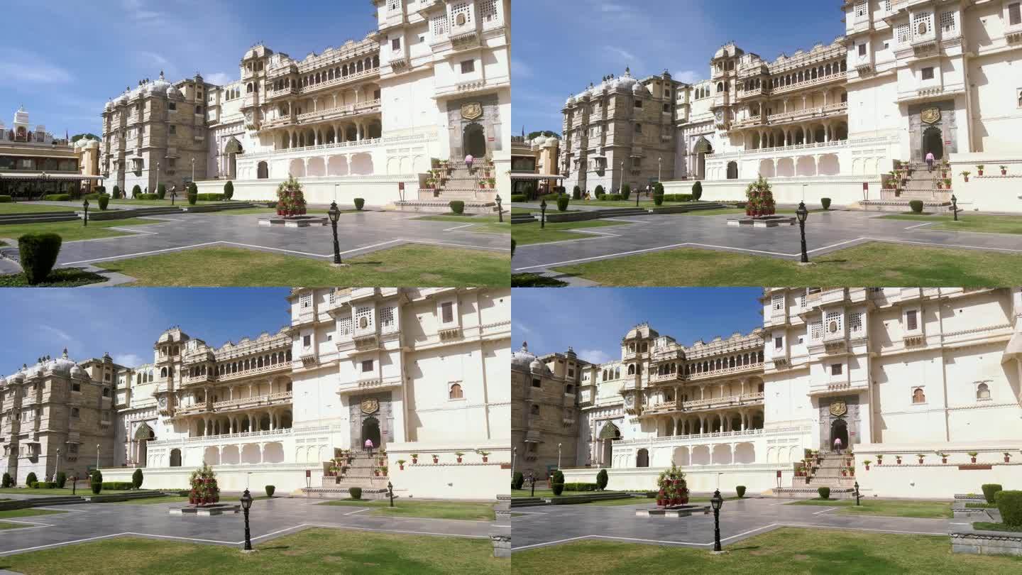 印度乌代普尔:城市宫殿，雄伟的建筑杰作