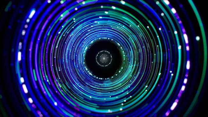 抽象隧道黑洞漩涡粒子星轨穿梭线条扩散转场