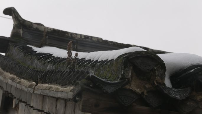 屋檐融化的雪