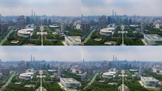 上海科技馆上海世纪大道中轴线航拍3