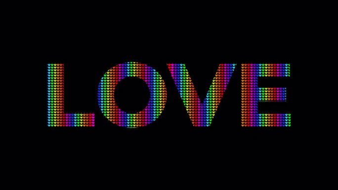 爱。情人节,婚礼。霓虹灯文字与心脏。4K, 2月14日，情人节快乐的背景，爱，情感，心形，关系，夫妻