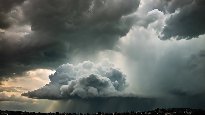 乌云阴天乌云密布大雨将至空境云翻滚