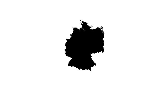 德国地图图标的动画视频