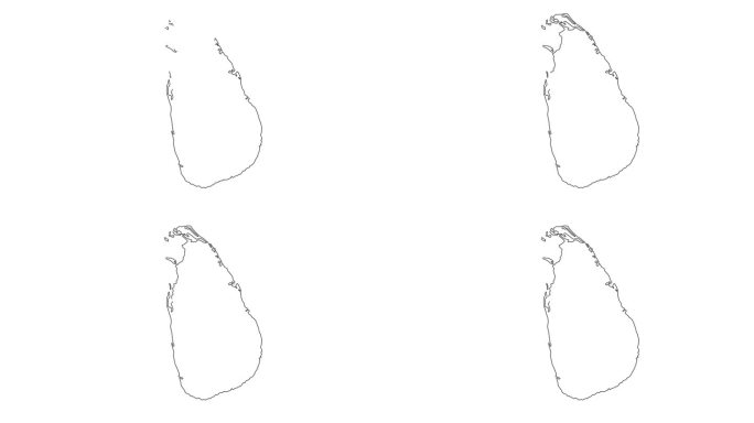 动画草图的地图图标为斯里兰卡的国家