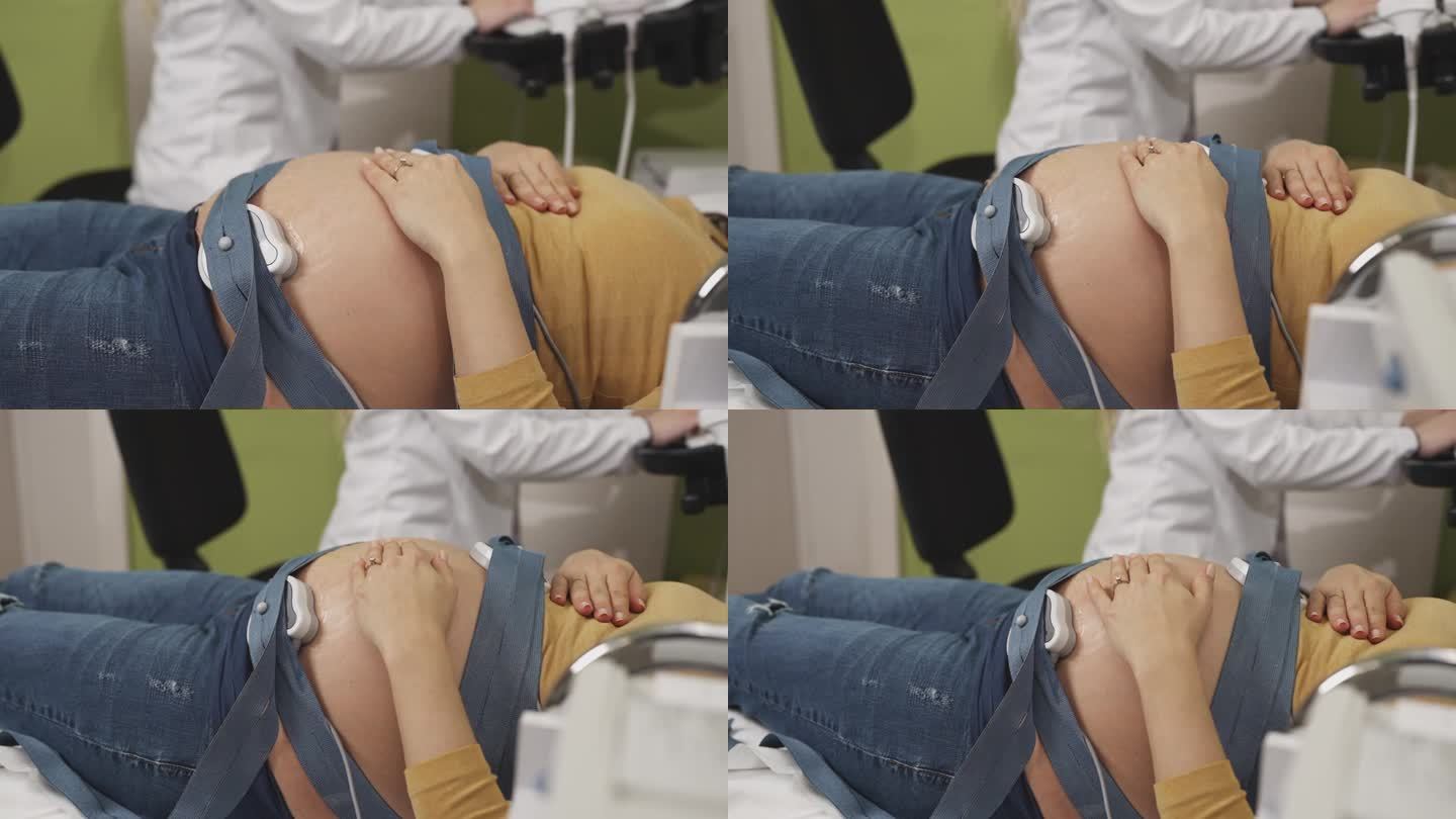 孕妇在做孕检。