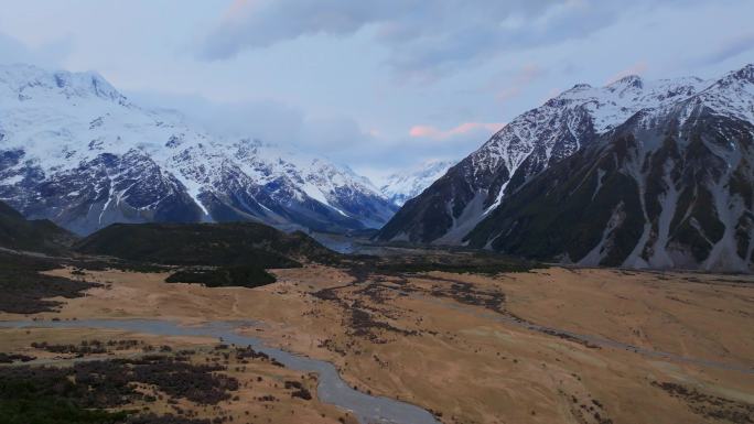 新西兰库克山国家公园航拍延时
