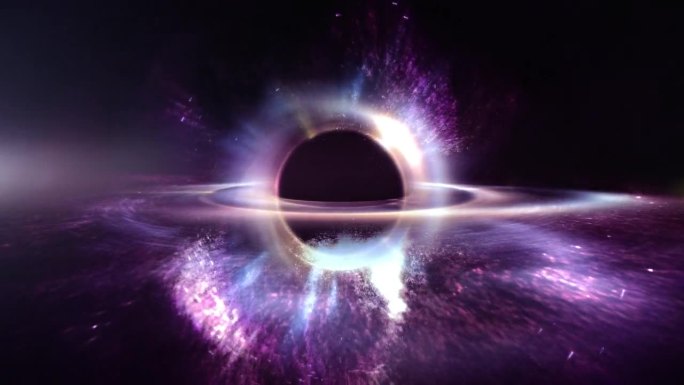 外层空间环路中艺术神秘的星际黑洞