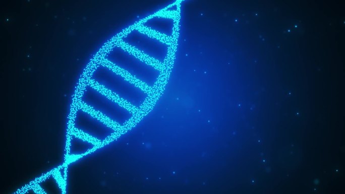 摘要DNA 3D动画蓝色背景