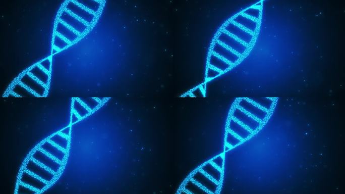 摘要DNA 3D动画蓝色背景