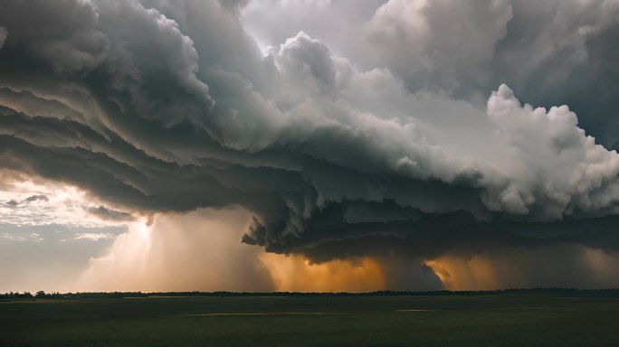 乌云阴天乌云密布大雨将至空境云翻滚龙卷风