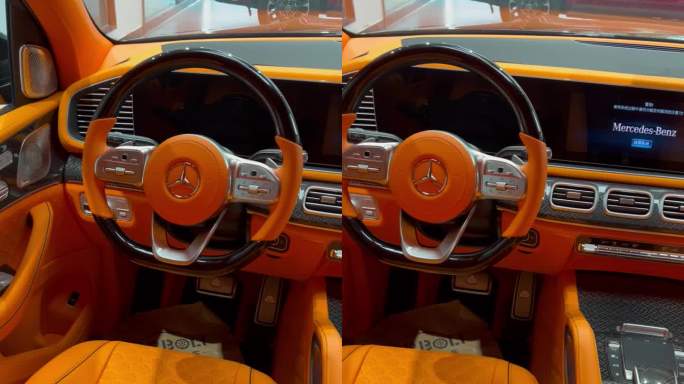 奔驰GLS450升级巴博斯800爱马仕橙