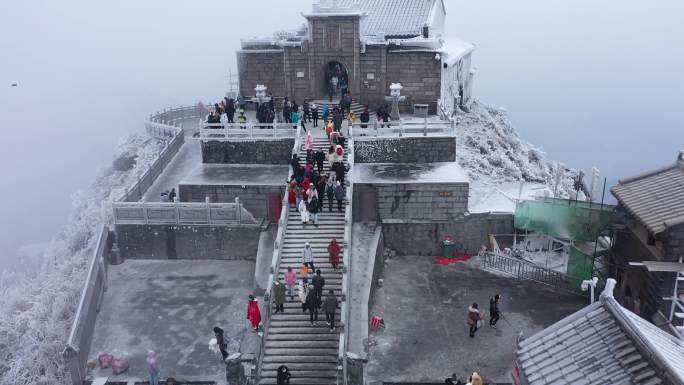 南岳衡山雾凇雪景