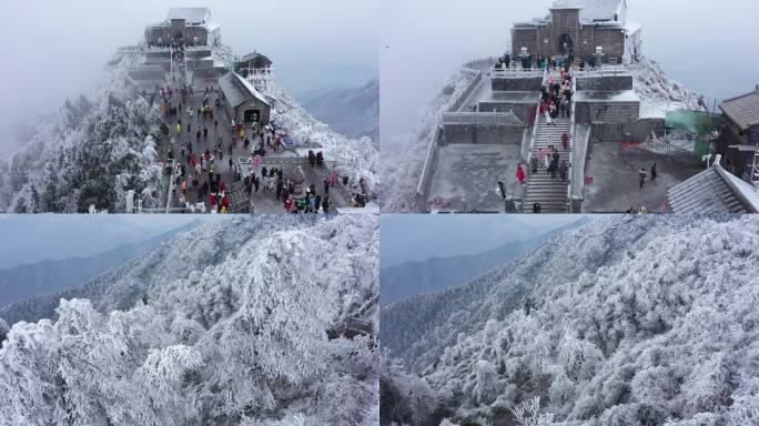 南岳衡山雾凇雪景