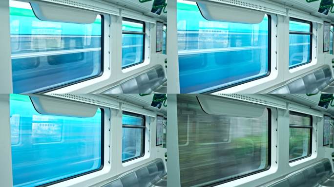 地铁车厢地铁穿梭车窗空境